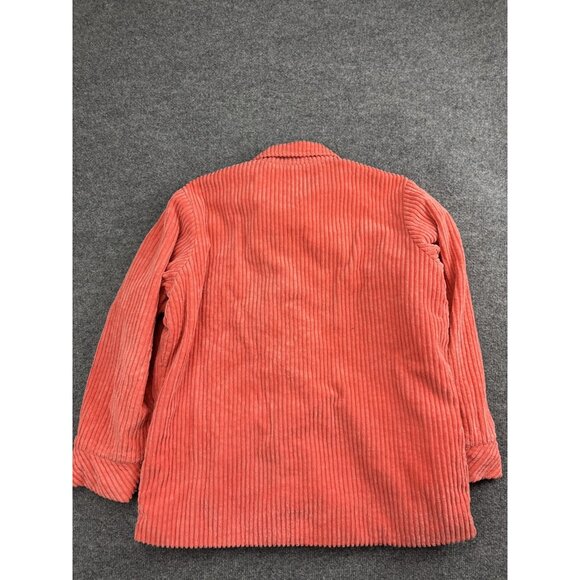 Mod-O-Doc Jacket Womens 2 Coral Pink Corduroy Button Front Pockets Casual Cozy - Picture 8 of 8